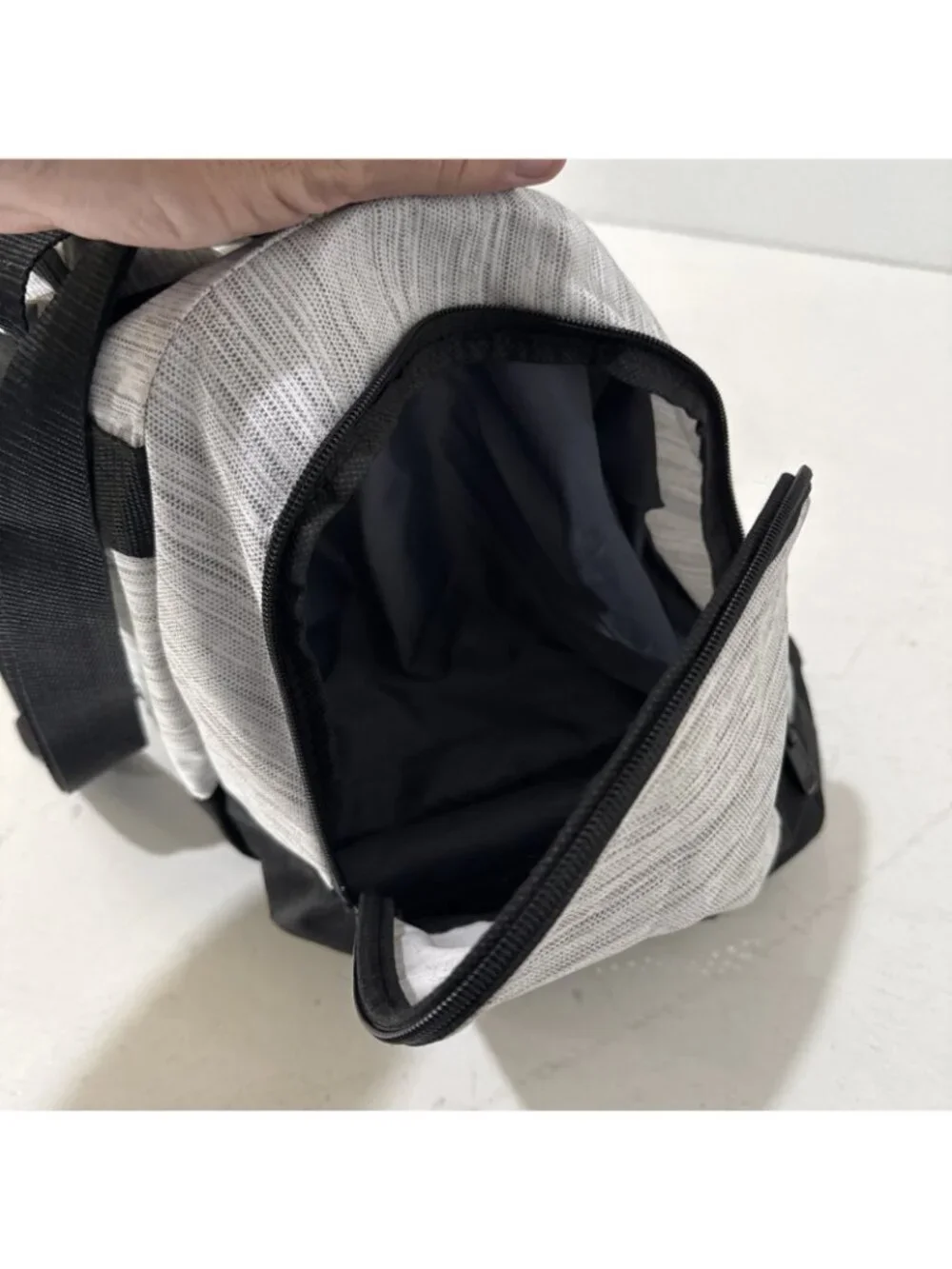 adidas Diablo Small II Duffel Bag 20L Zip Strap White Black Hex Print
